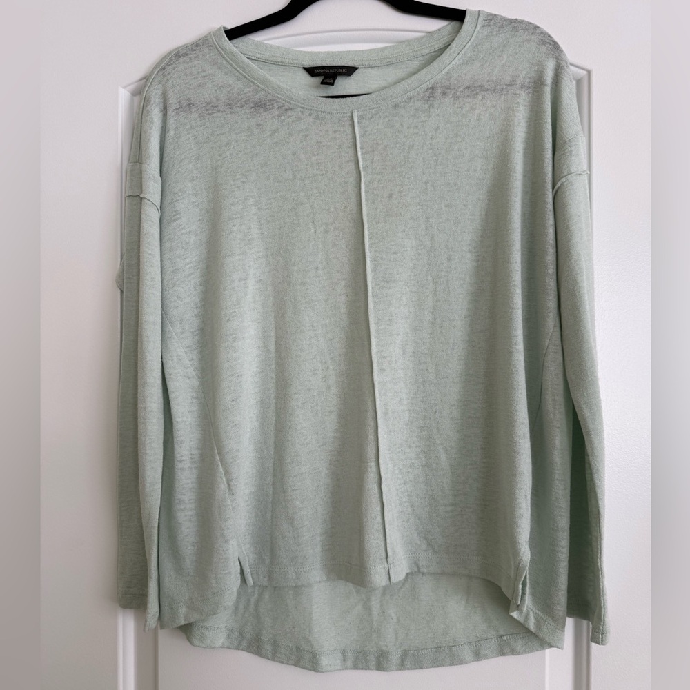 Banana Republic Mint Long Sleeve Top XS